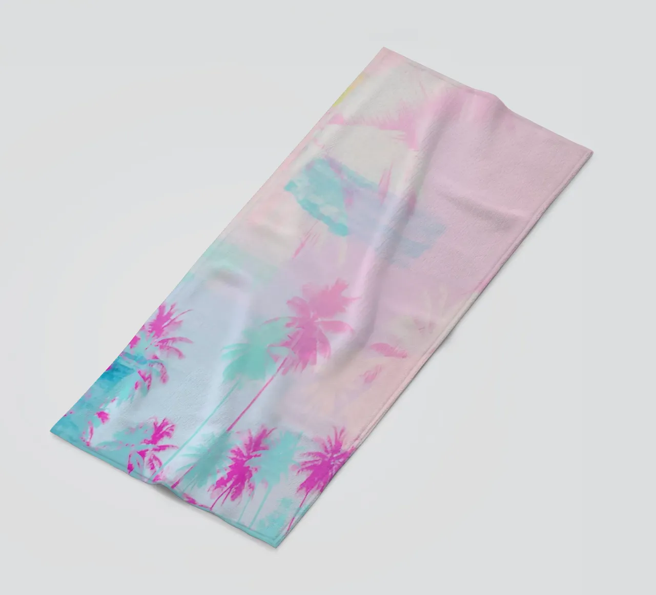 Pink Palm Tree Art telo mare da GraceDigitalArtCo