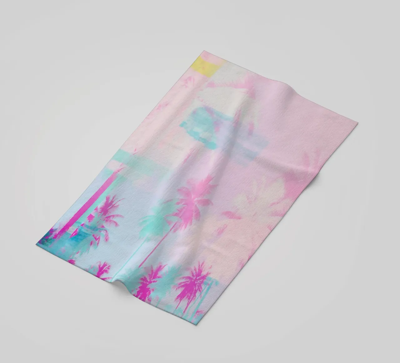 Pink Palm Tree Art telo mare da GraceDigitalArtCo