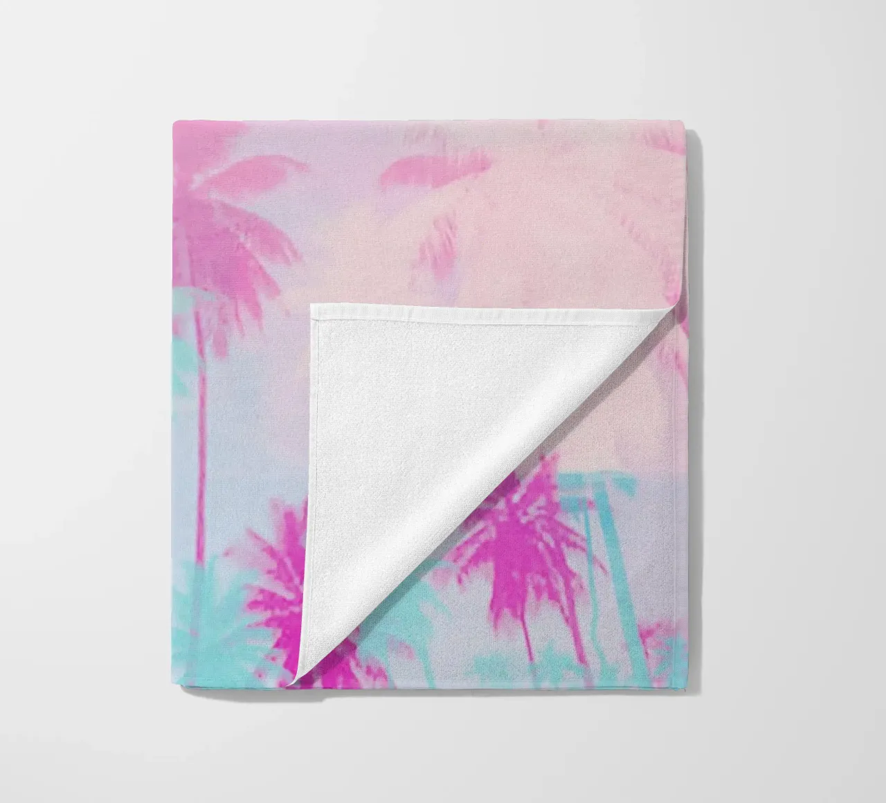 Pink Palm Tree Art telo mare da GraceDigitalArtCo