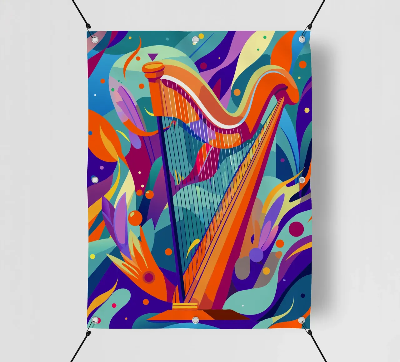 arpa pittura arte moderna telo in pvc da jasmine