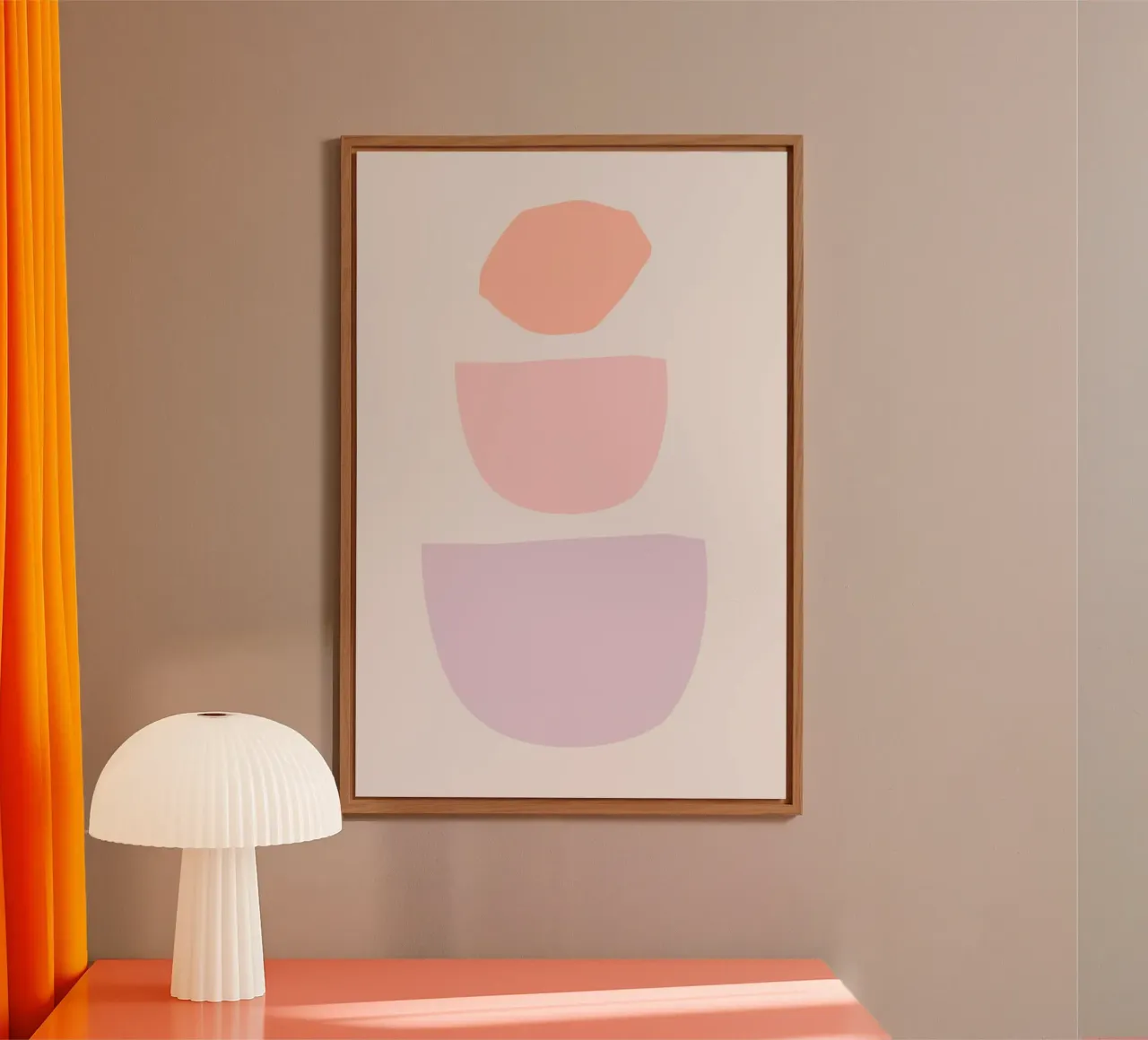 Pastel Abstract Shapes alluminio dibond da GraceDigitalArtCo