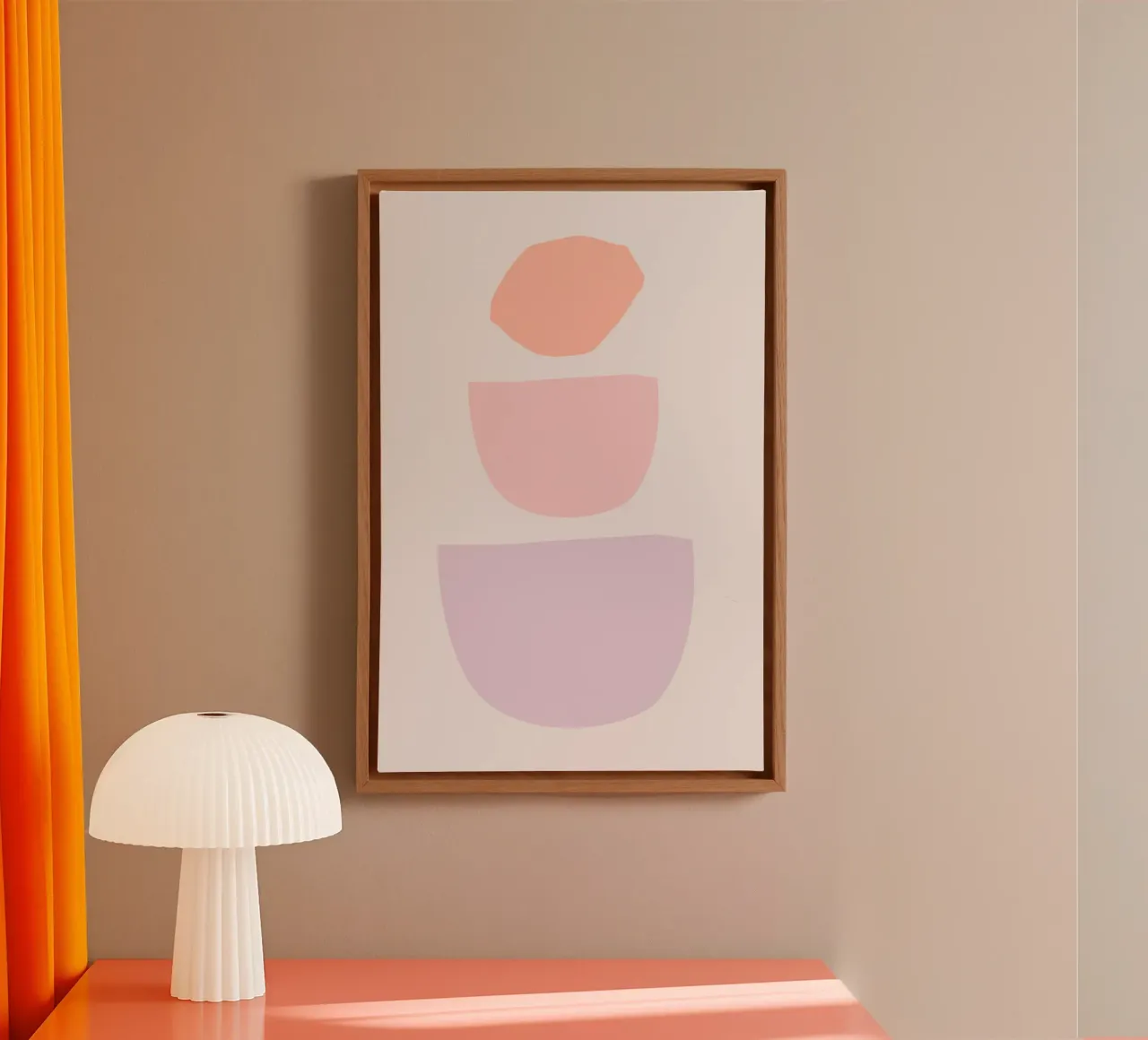 Pastel Abstract Shapes tela da GraceDigitalArtCo