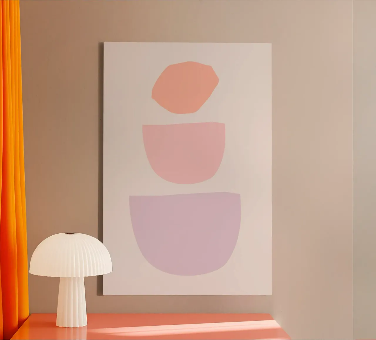 Pastel Abstract Shapes tela da GraceDigitalArtCo