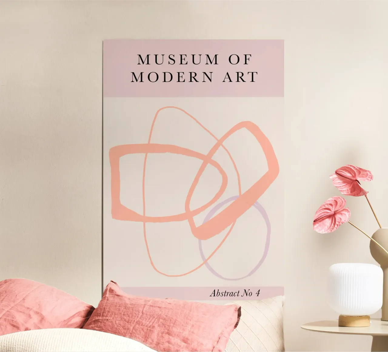 Modern Art Abstract Pastel Tones poster con telaio in plastica da GraceDigitalArtCo