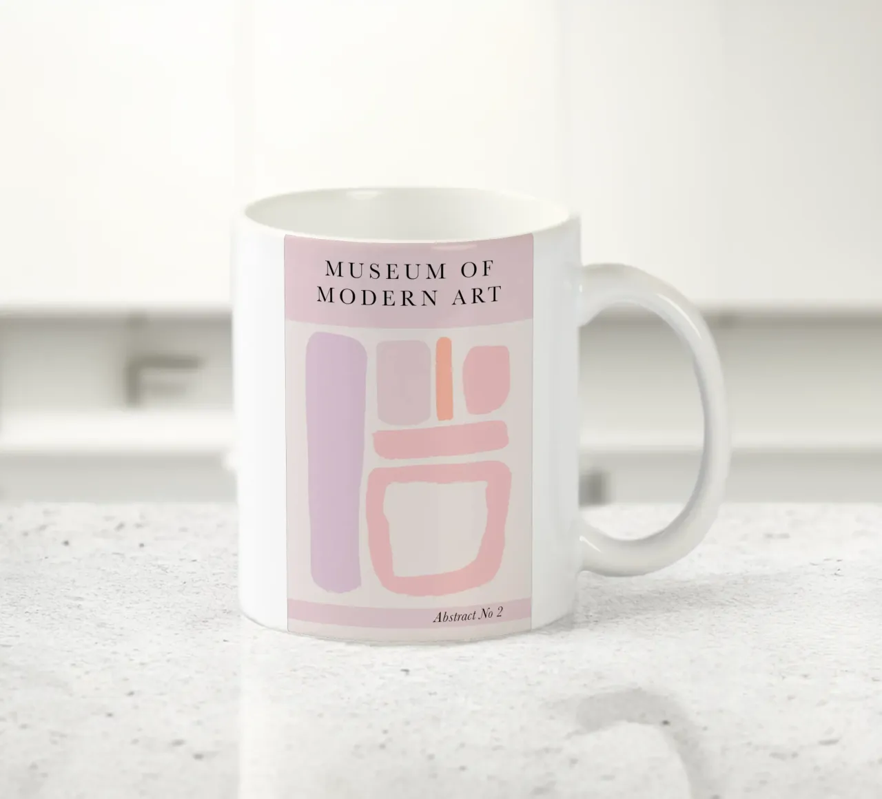 Abstract Modern Art Print - Nordic Pastels tazza in ceramica da GraceDigitalArtCo