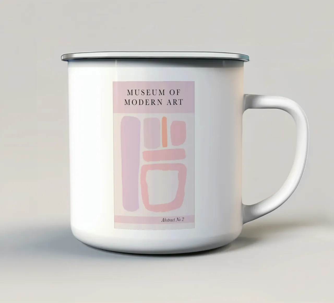 Abstract Modern Art Print - Nordic Pastels tazza in smalto da GraceDigitalArtCo