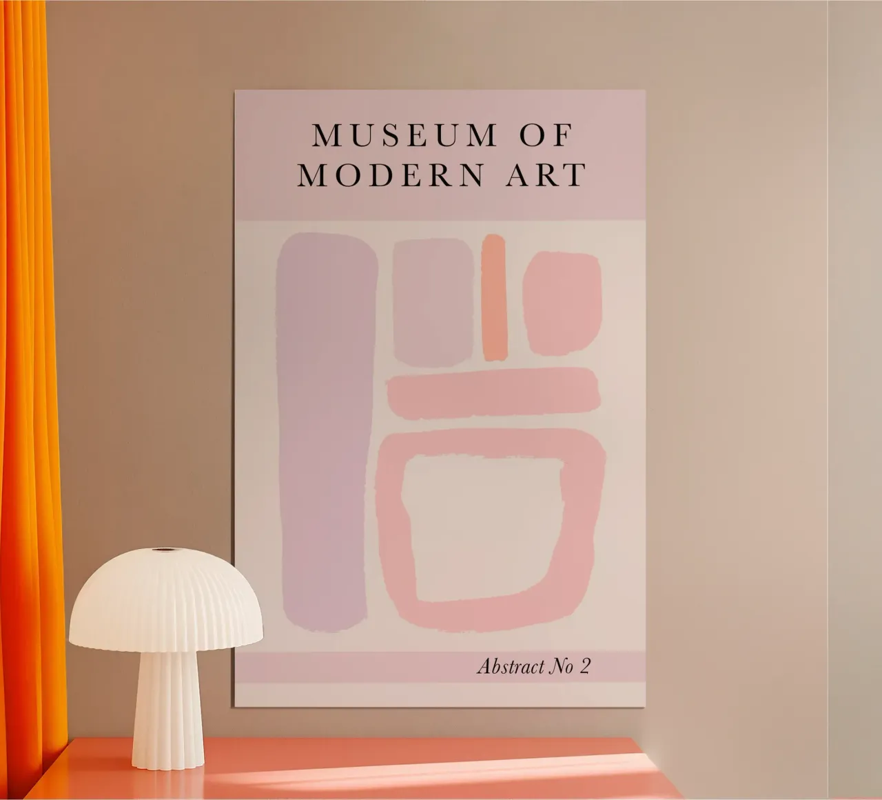 Abstract Modern Art Print - Nordic Pastels poster avec cadre en plastique de GraceDigitalArtCo