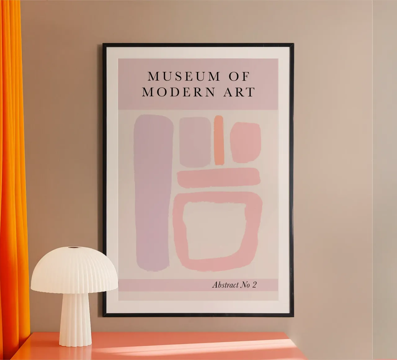 Abstract Modern Art Print - Nordic Pastels poster avec cadre en plastique de GraceDigitalArtCo