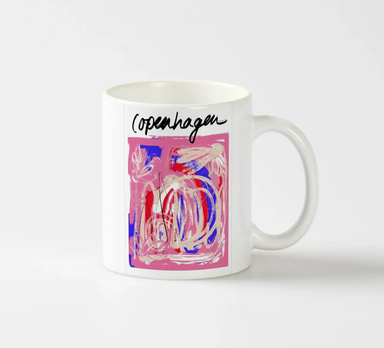 Copenhagen Abstract tazza in ceramica da GraceDigitalArtCo