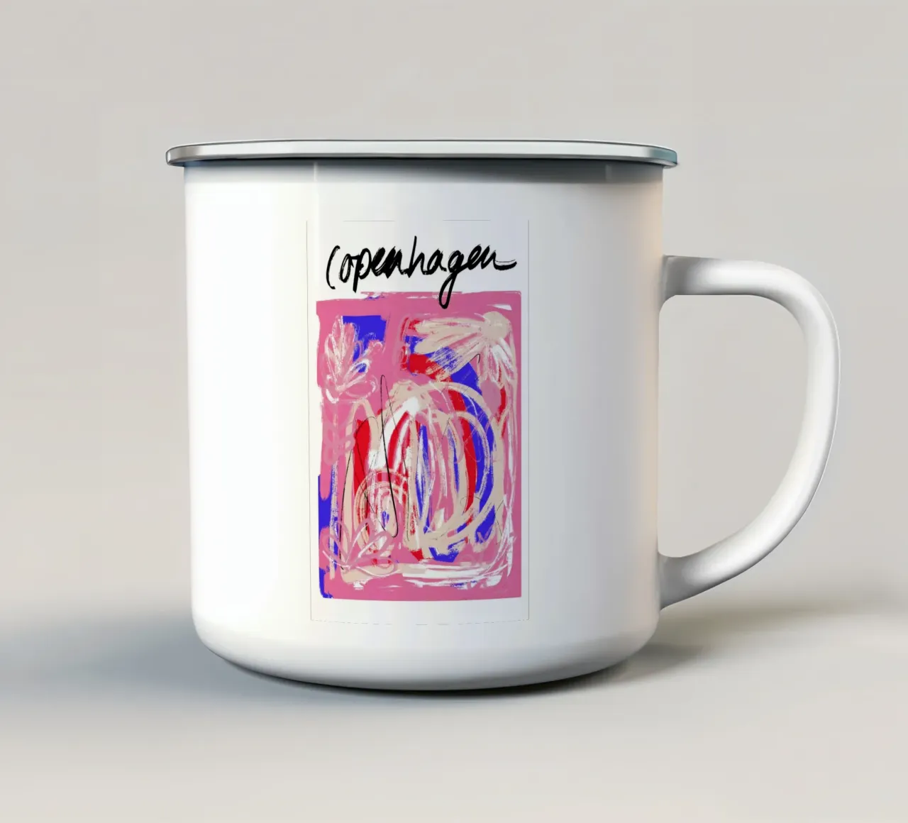 Copenhagen Abstract tazza in smalto da GraceDigitalArtCo