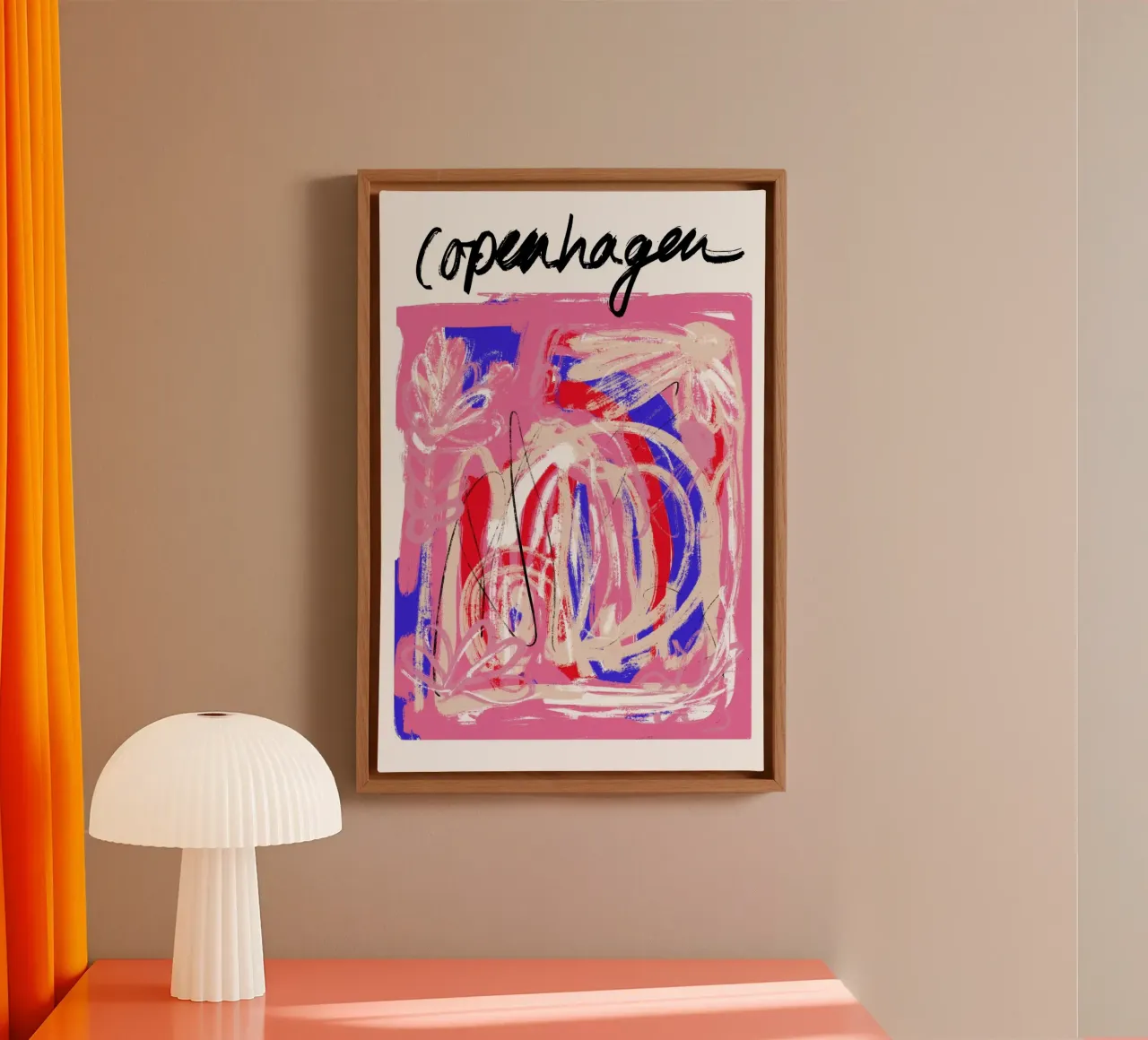 Copenhagen Abstract tela con Cornice a cassetta da GraceDigitalArtCo
