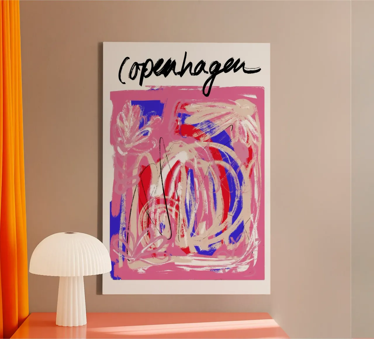 Copenhagen Abstract tela con Cornice a cassetta da GraceDigitalArtCo