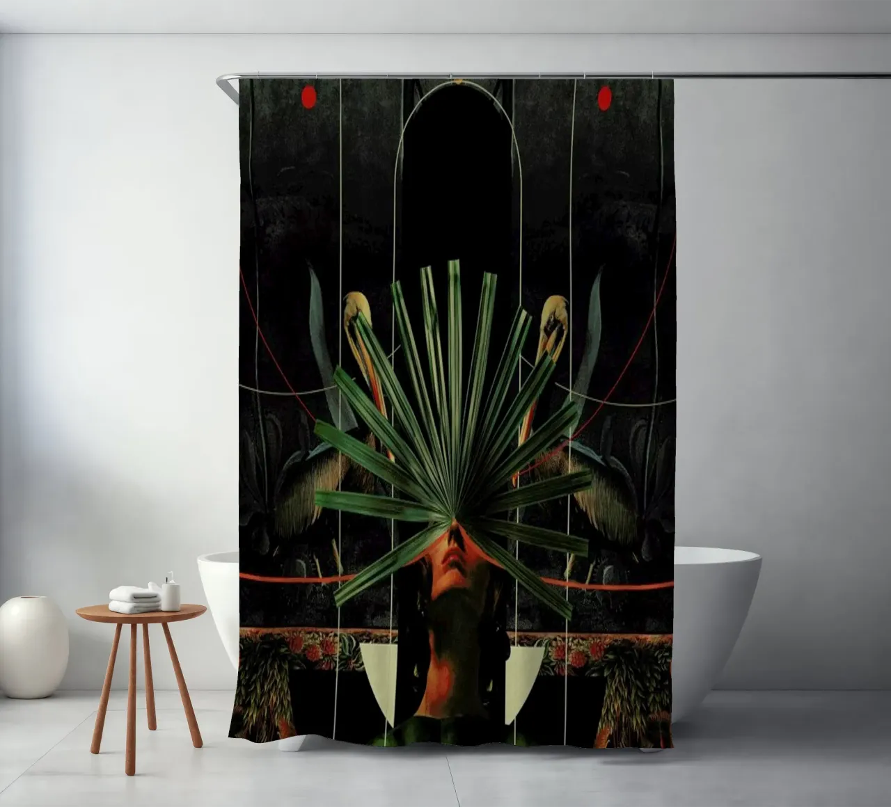 She Saw The Equator shower curtain by Frank Moth