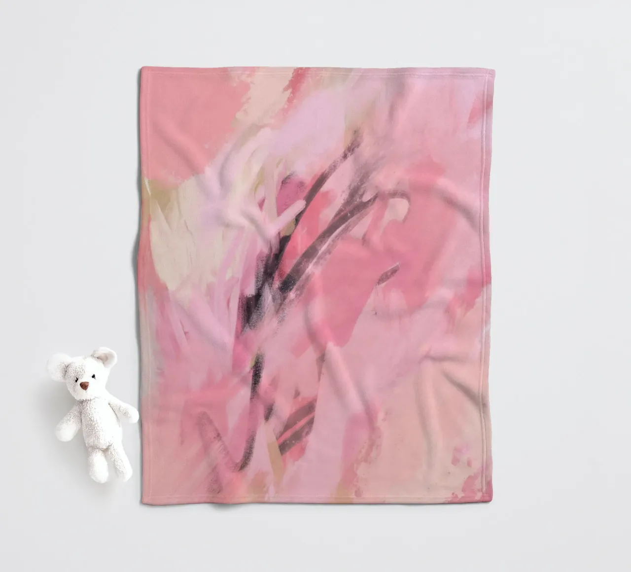 Abstract Painting Pink Palette coperta in pile da GraceDigitalArtCo