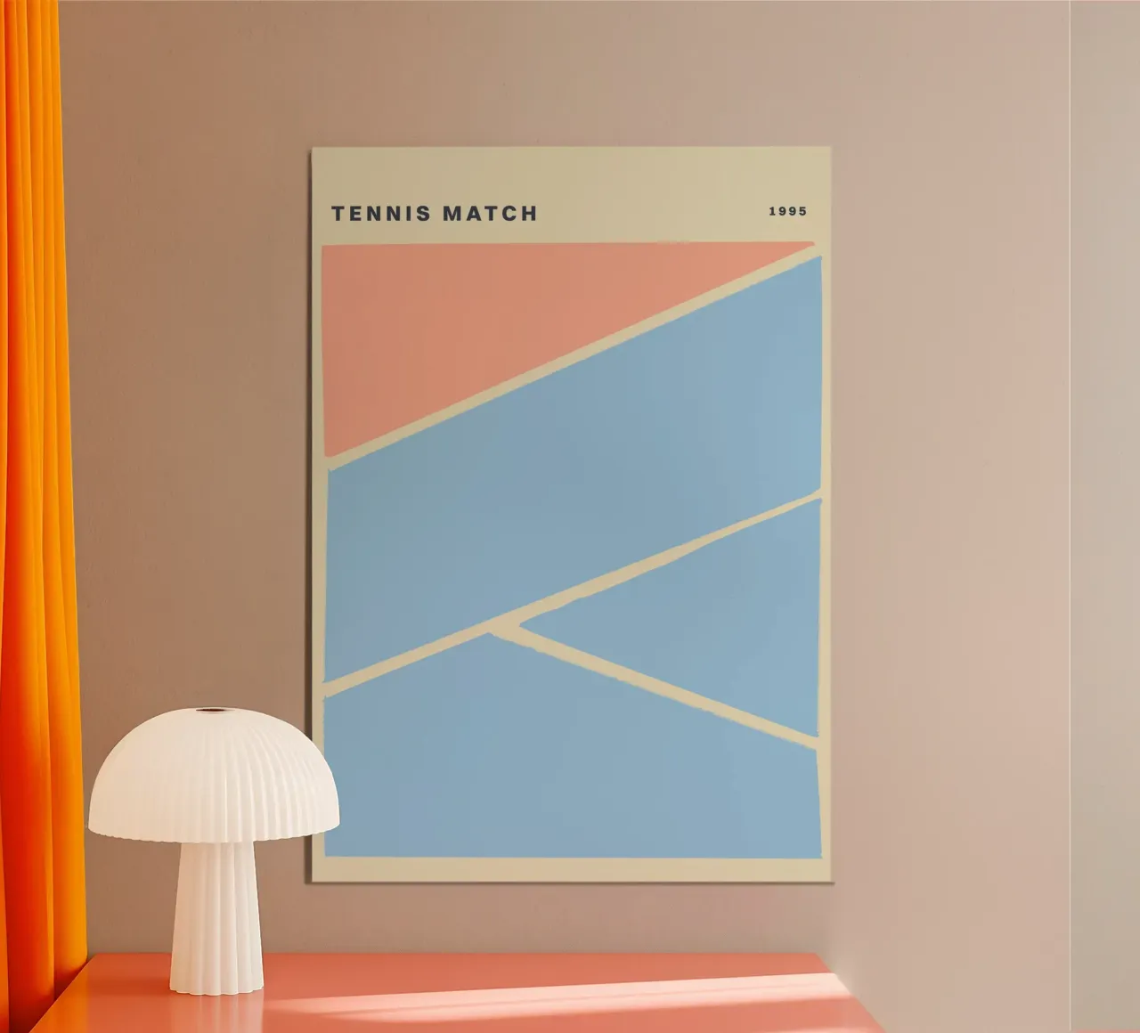 Tennis Match 1995 aluminium-dibond van treechild