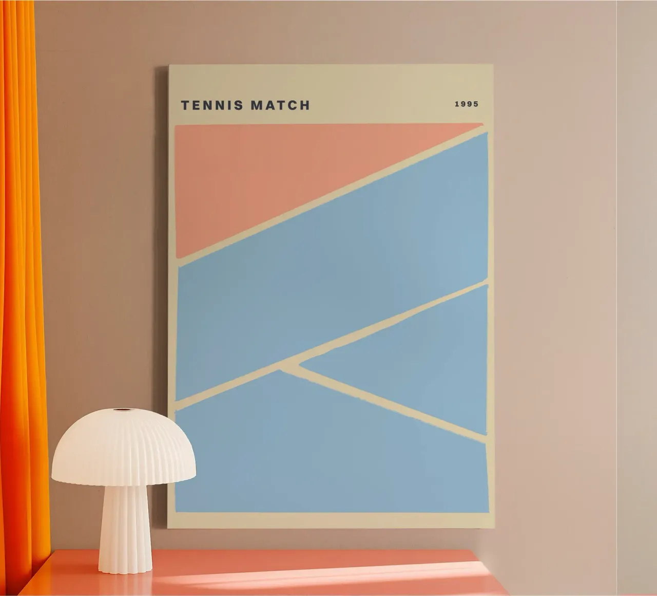 Tennis Match 1995 canvas van treechild