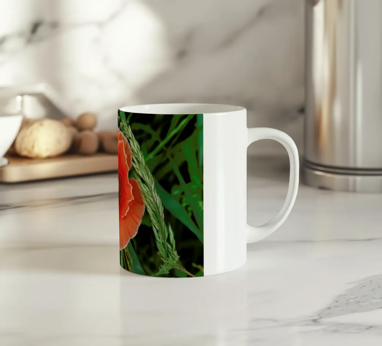Red/White Poppie tazza in ceramica da Curious Collections by Marielle Leenders