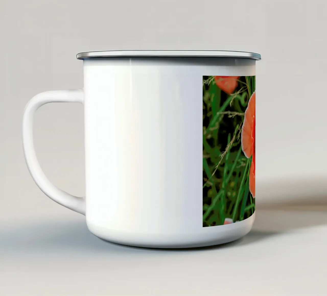 Red/White Poppie tazza in smalto da Curious Collections by Marielle Leenders
