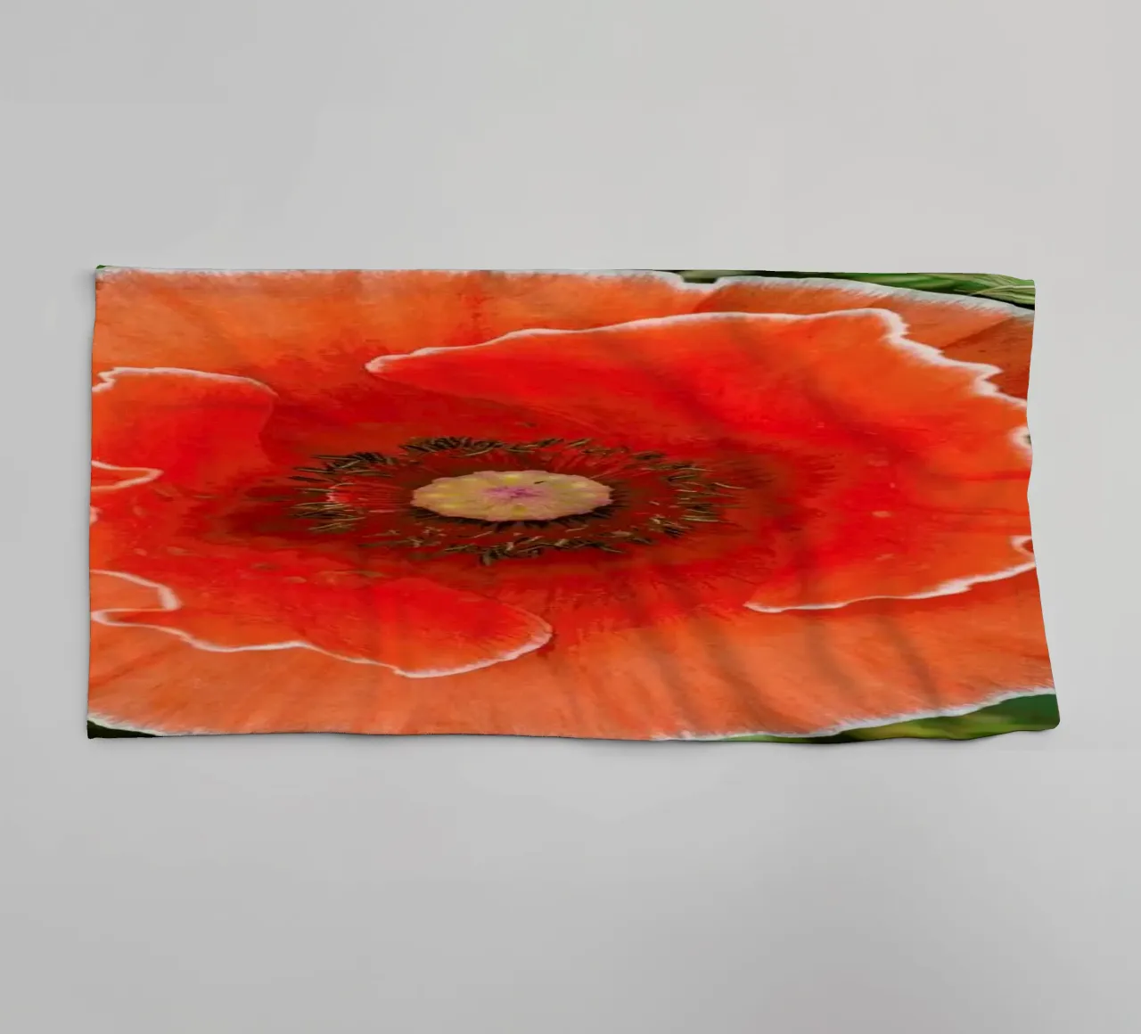Red/White Poppie asciugamano da bagno da Curious Collections by Marielle Leenders