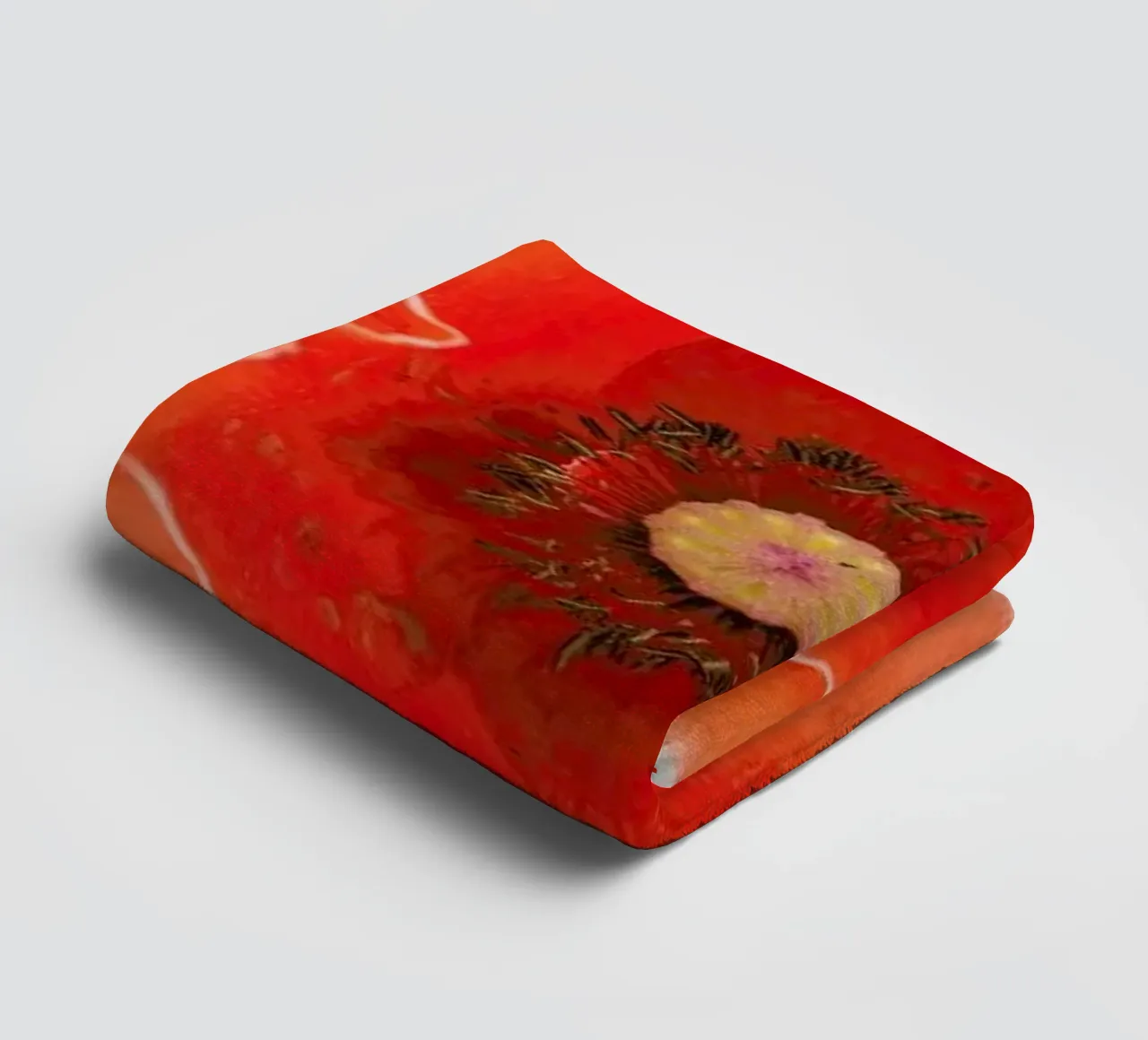 Red/White Poppie asciugamano da bagno da Curious Collections by Marielle Leenders