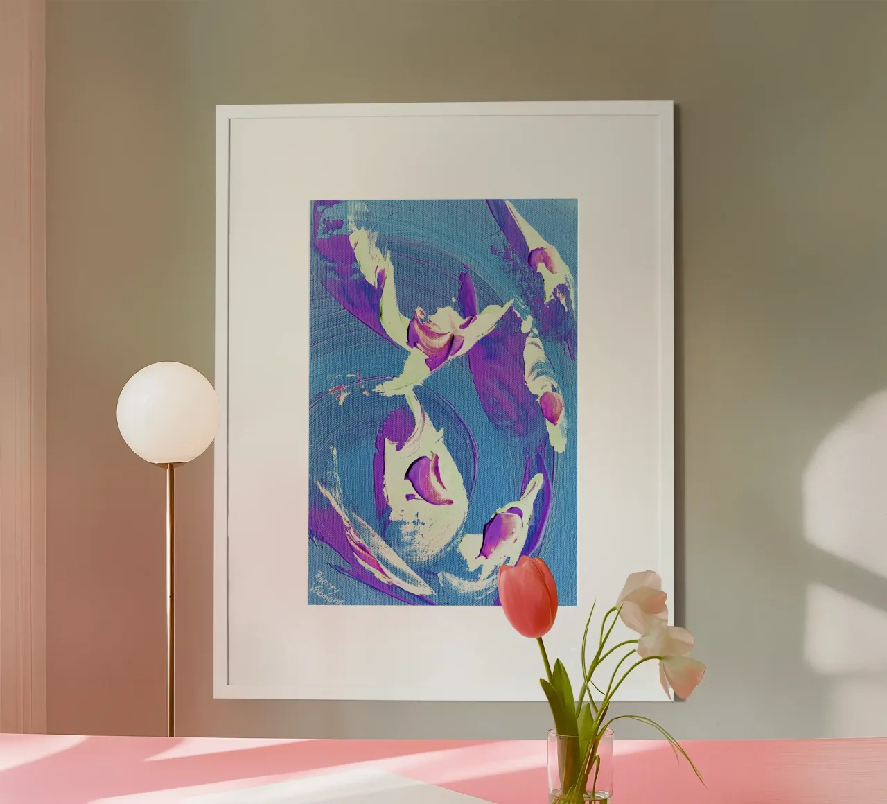 IDEAL GIFT 43 invers poster con telaio in plastica da Thierry Vobmann Abstract painting