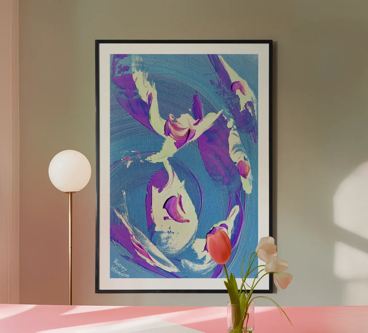 IDEAL GIFT 43 invers poster con telaio in plastica da Thierry Vobmann Abstract painting