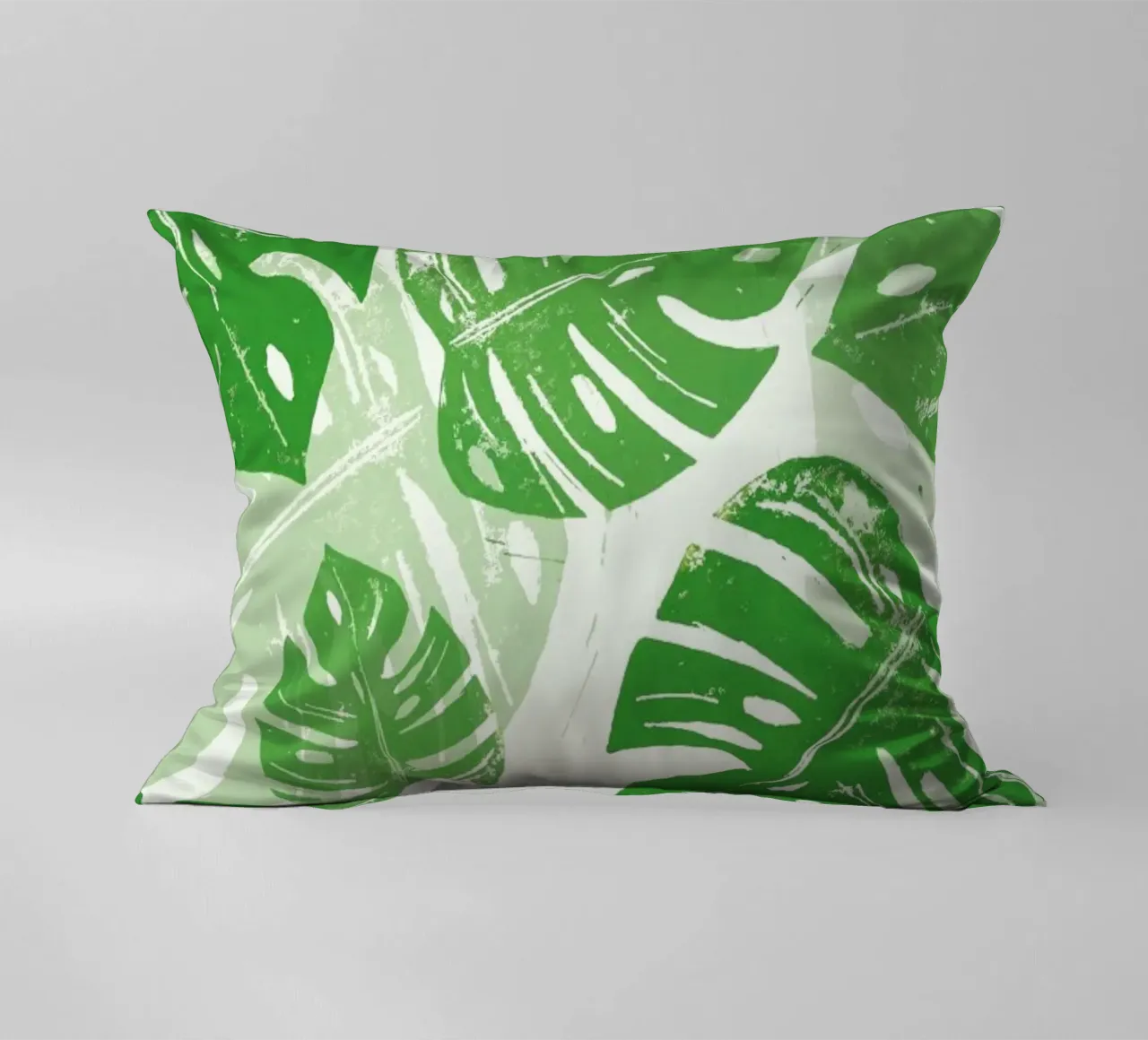 Linocut Monstera cuscino da Bianca Green