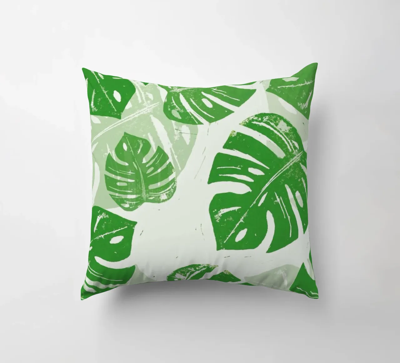 Linocut Monstera cuscino da Bianca Green