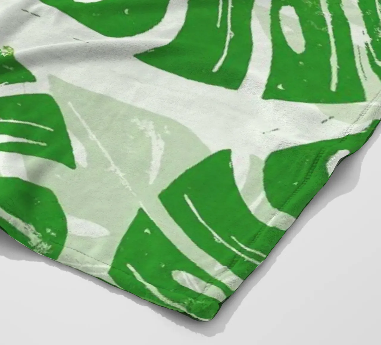 Linocut Monstera coperta in pile da Bianca Green