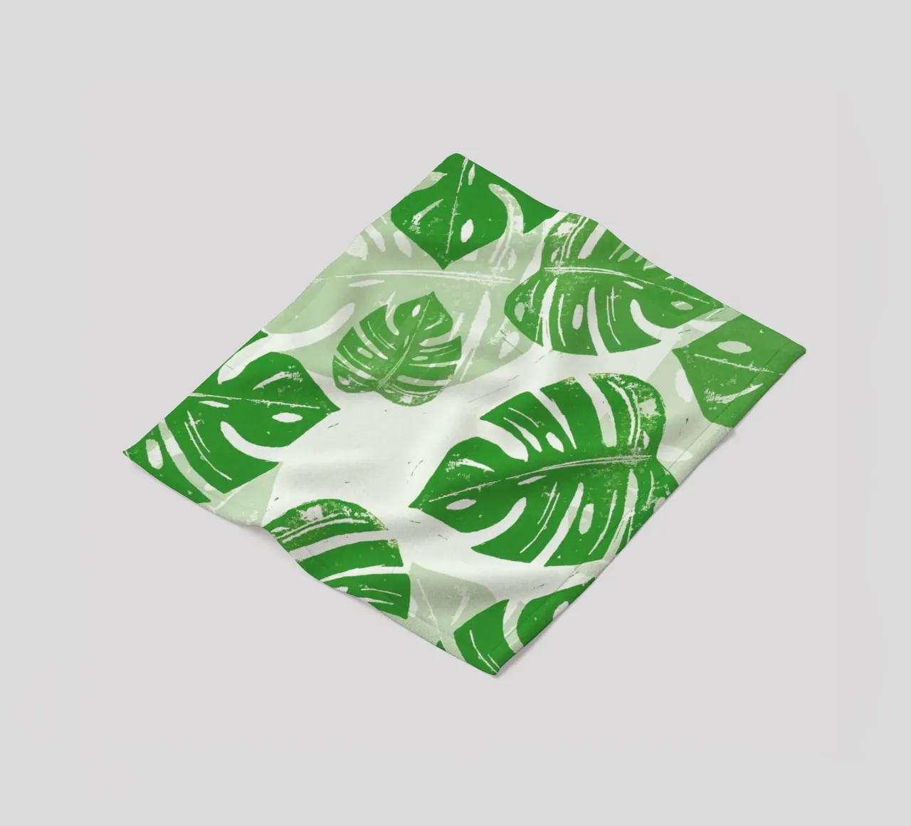 Linocut Monstera coperta in pile da Bianca Green