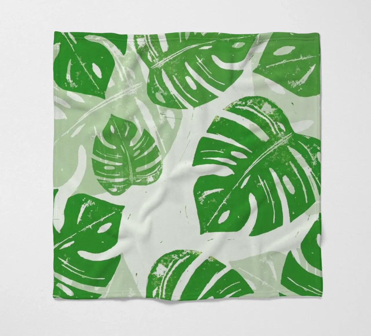 Linocut Monstera coperta in pile da Bianca Green