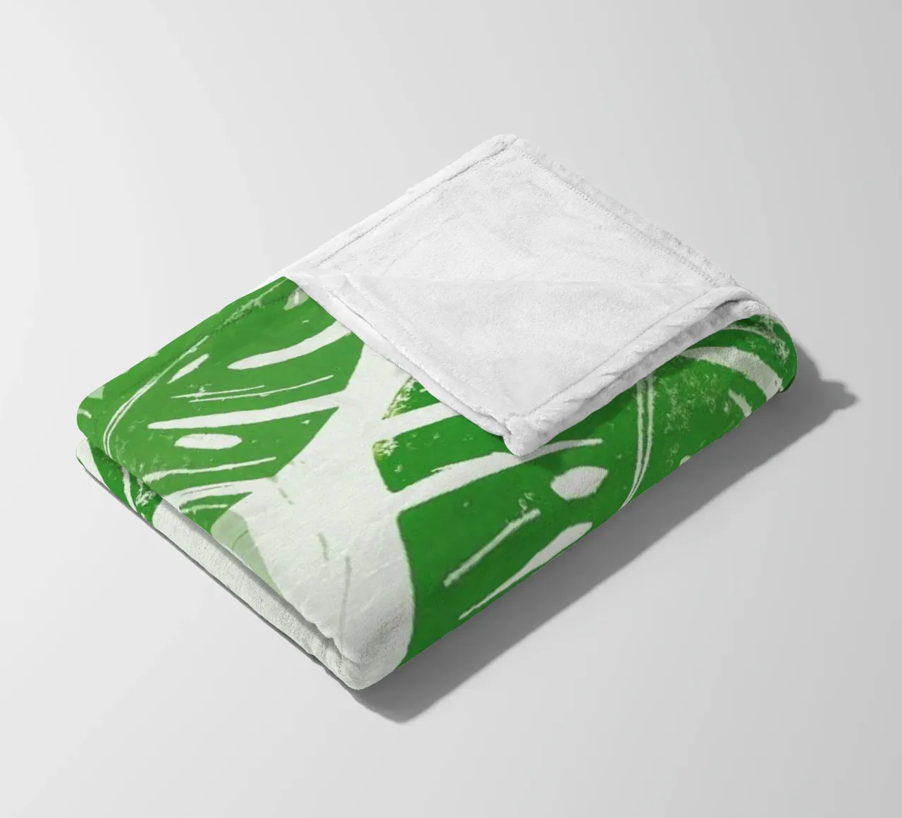Linocut Monstera coperta in pile da Bianca Green