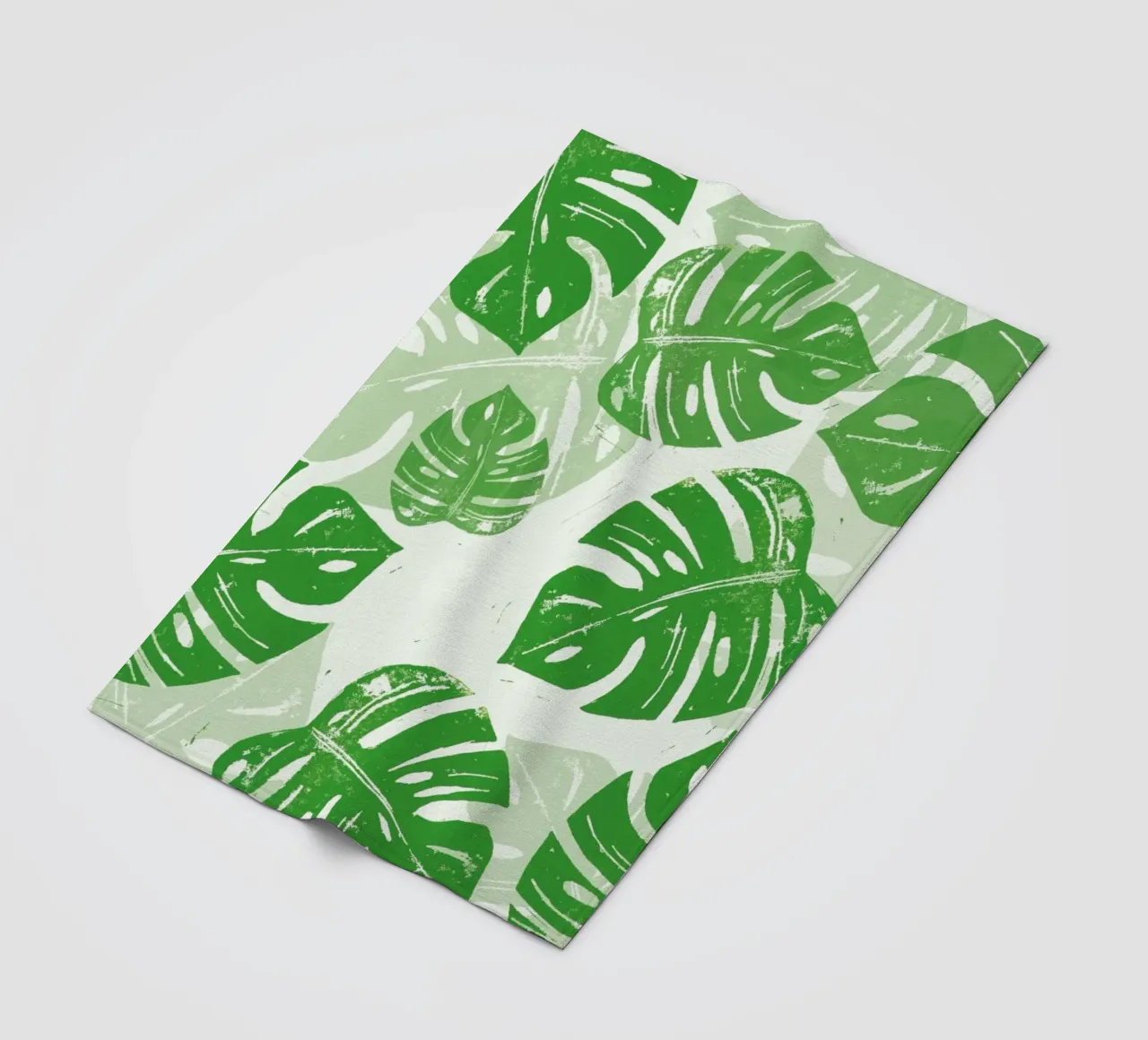 Linocut Monstera coperta in pile da Bianca Green
