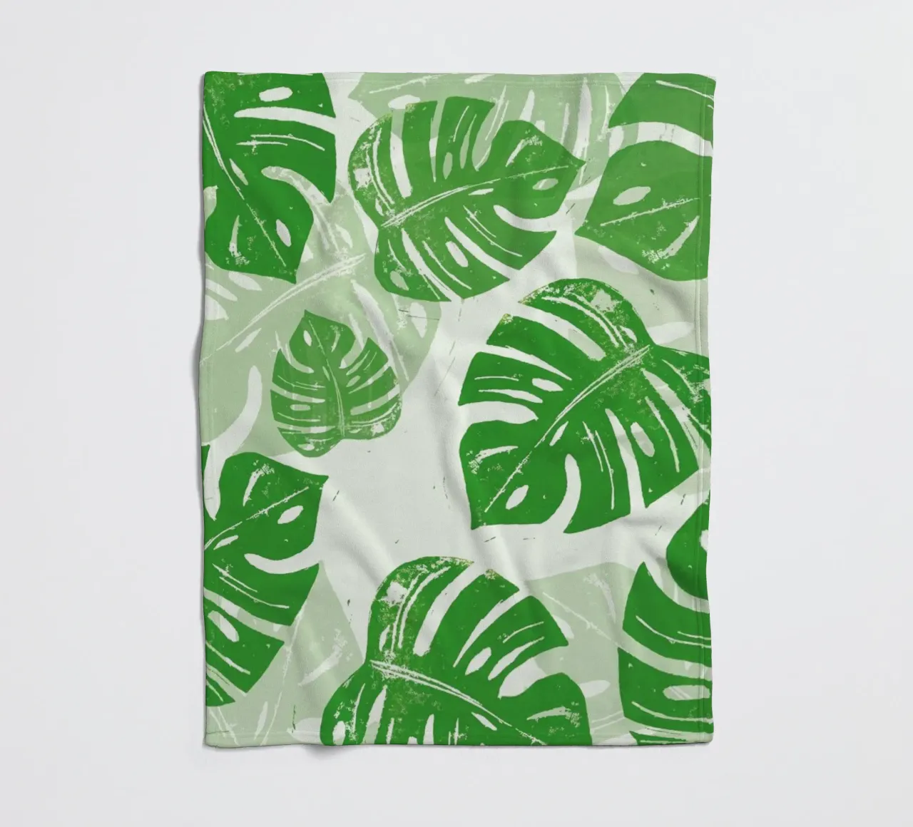 Linocut Monstera coperta in pile da Bianca Green