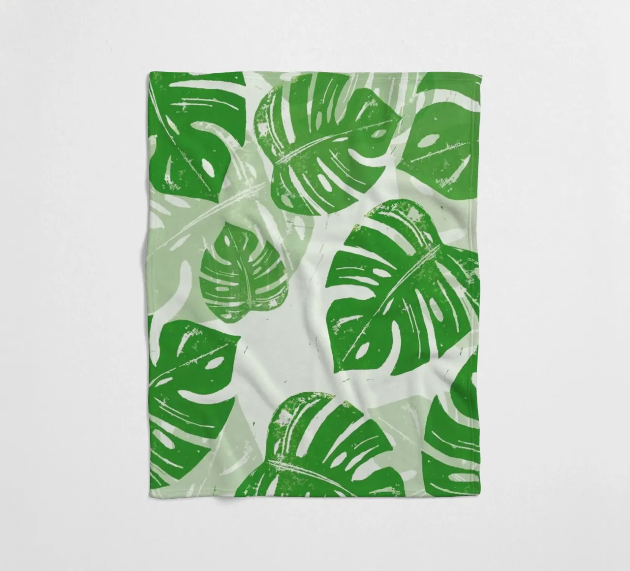 Linocut Monstera coperta in pile da Bianca Green