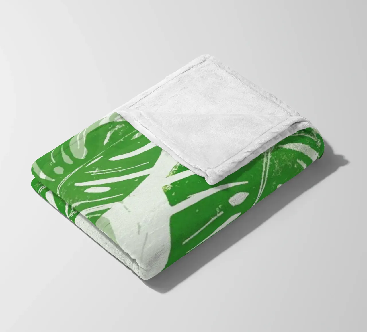 Linocut Monstera coperta in pile da Bianca Green