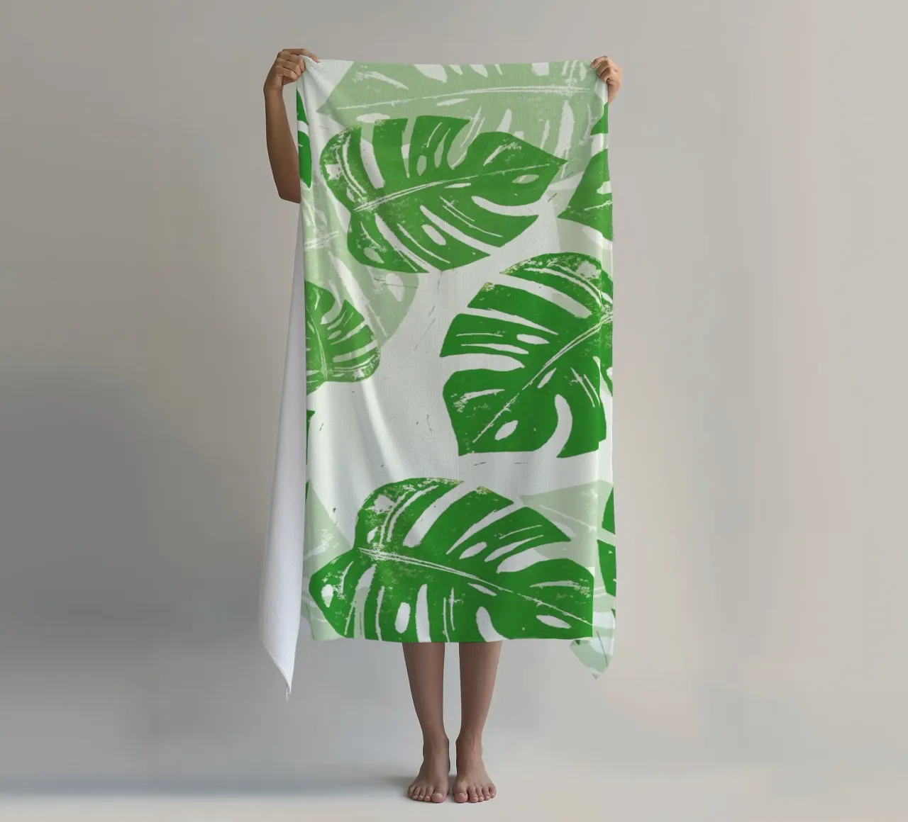 Linocut Monstera telo mare da Bianca Green