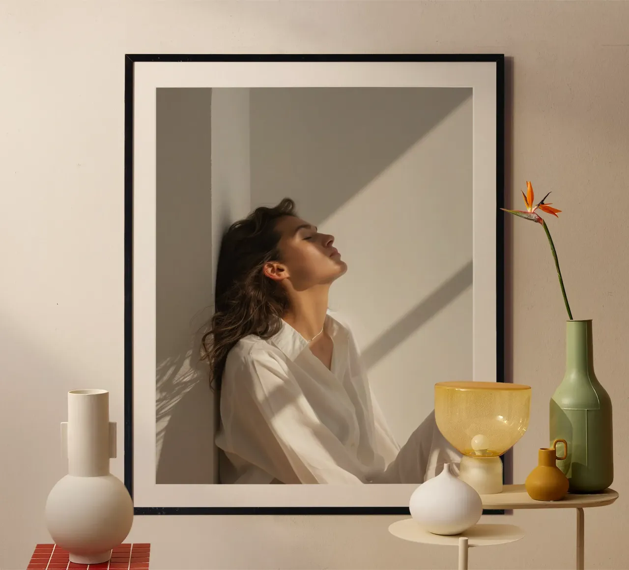 Presenza olistica poster con telaio in legno da PhotoVibe Decor