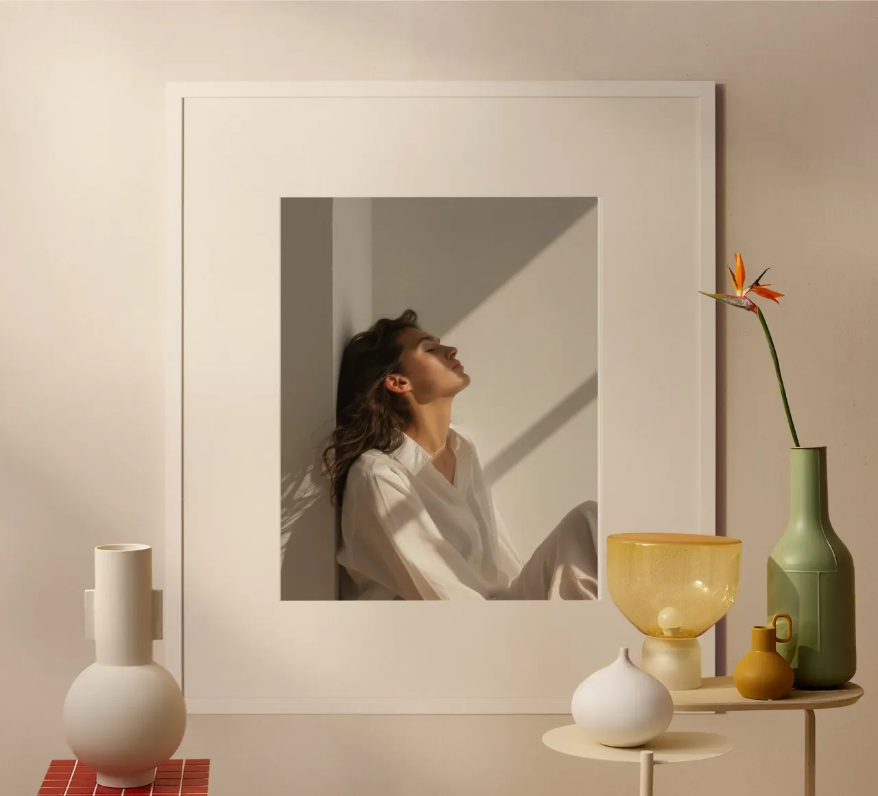 Presenza olistica poster con telaio in legno da PhotoVibe Decor