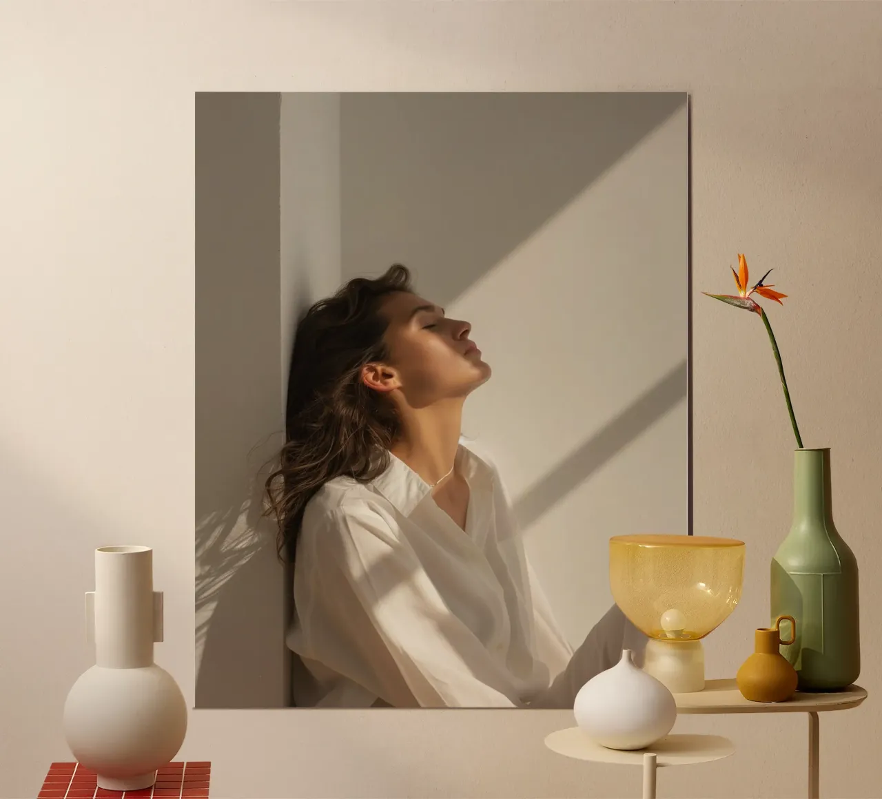 Presenza olistica poster con telaio in legno da PhotoVibe Decor