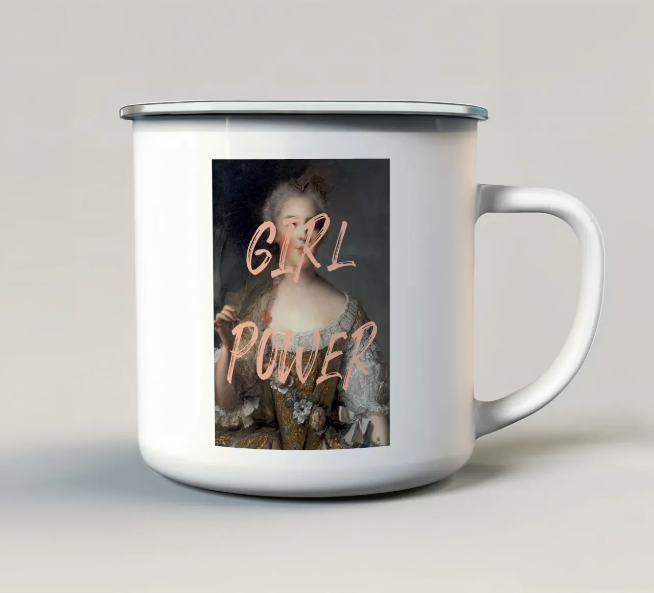 Girl Power Altered Art tazza in smalto da GraceDigitalArtCo