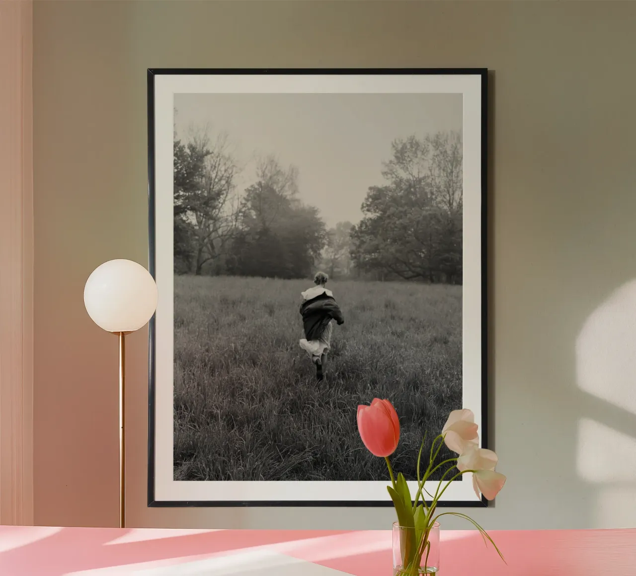 I rondoni di Taylor corrono da soli BW poster con telaio in alluminio da HUMMERSONIC