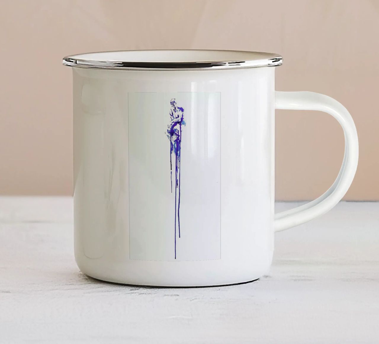 This One Fleeting Thought tazza in smalto da Marc Allante