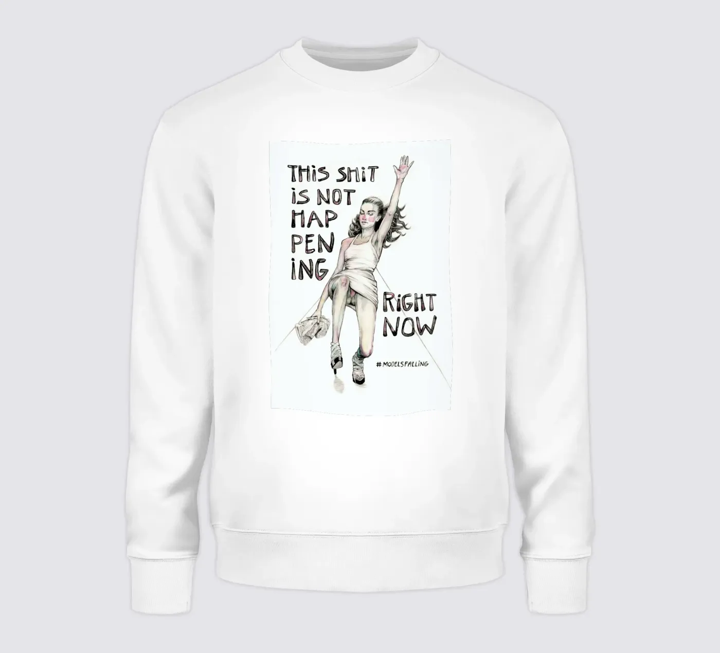 Models Falling 1 sweatshirt van Meegan Barnes