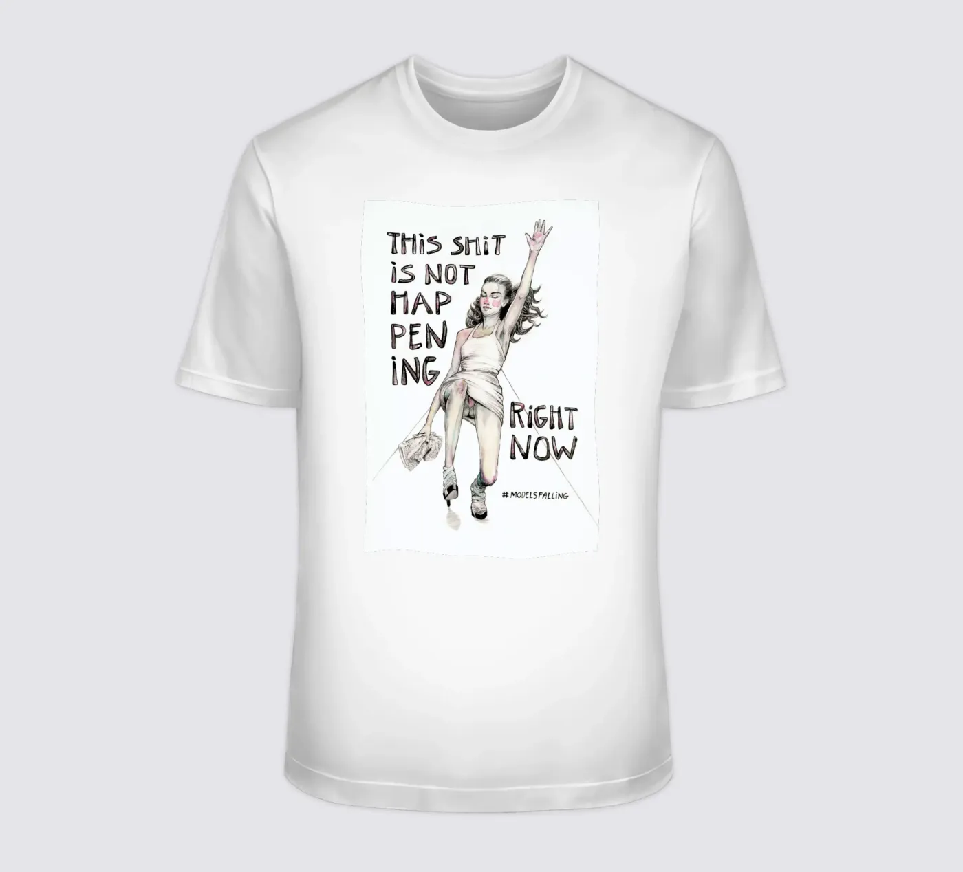 Models Falling 1 t-shirt da Meegan Barnes