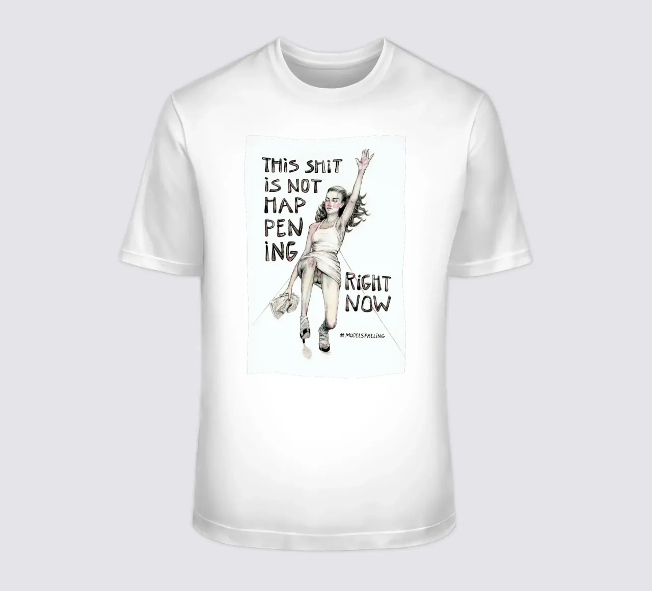 Models Falling 1 t-shirt da Meegan Barnes