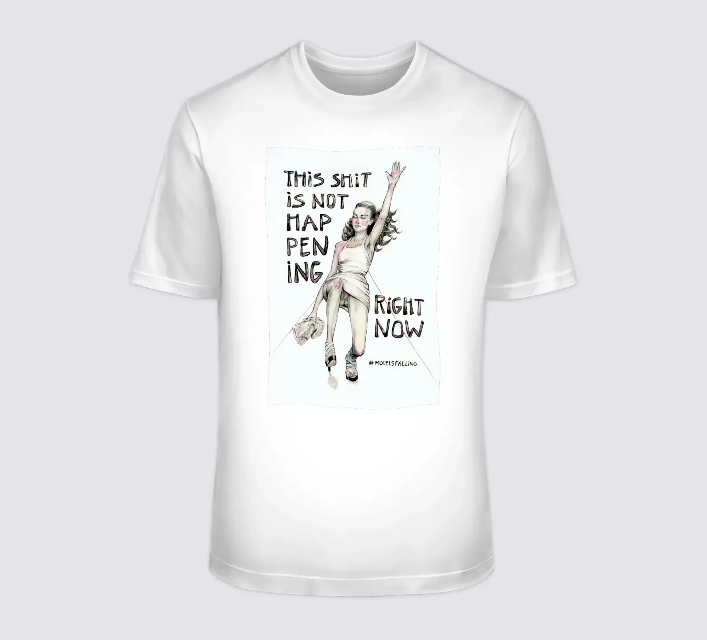 Models Falling 1 t-shirt da Meegan Barnes