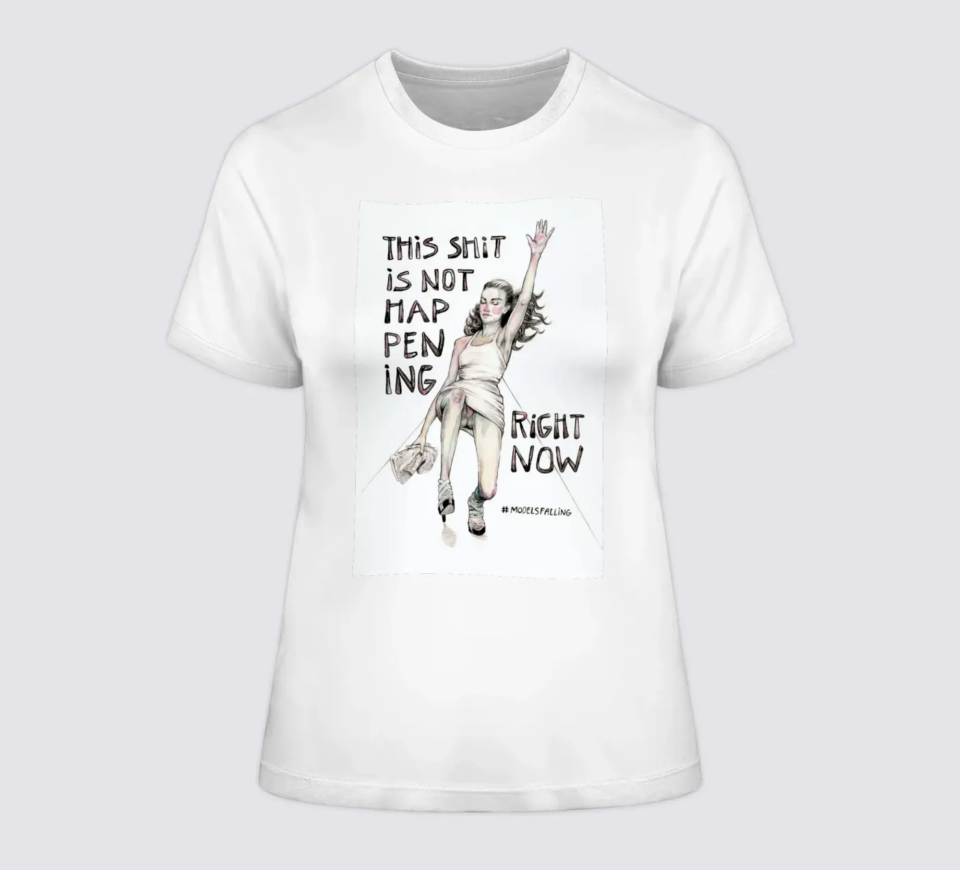 Models Falling 1 t-shirt da donna da Meegan Barnes