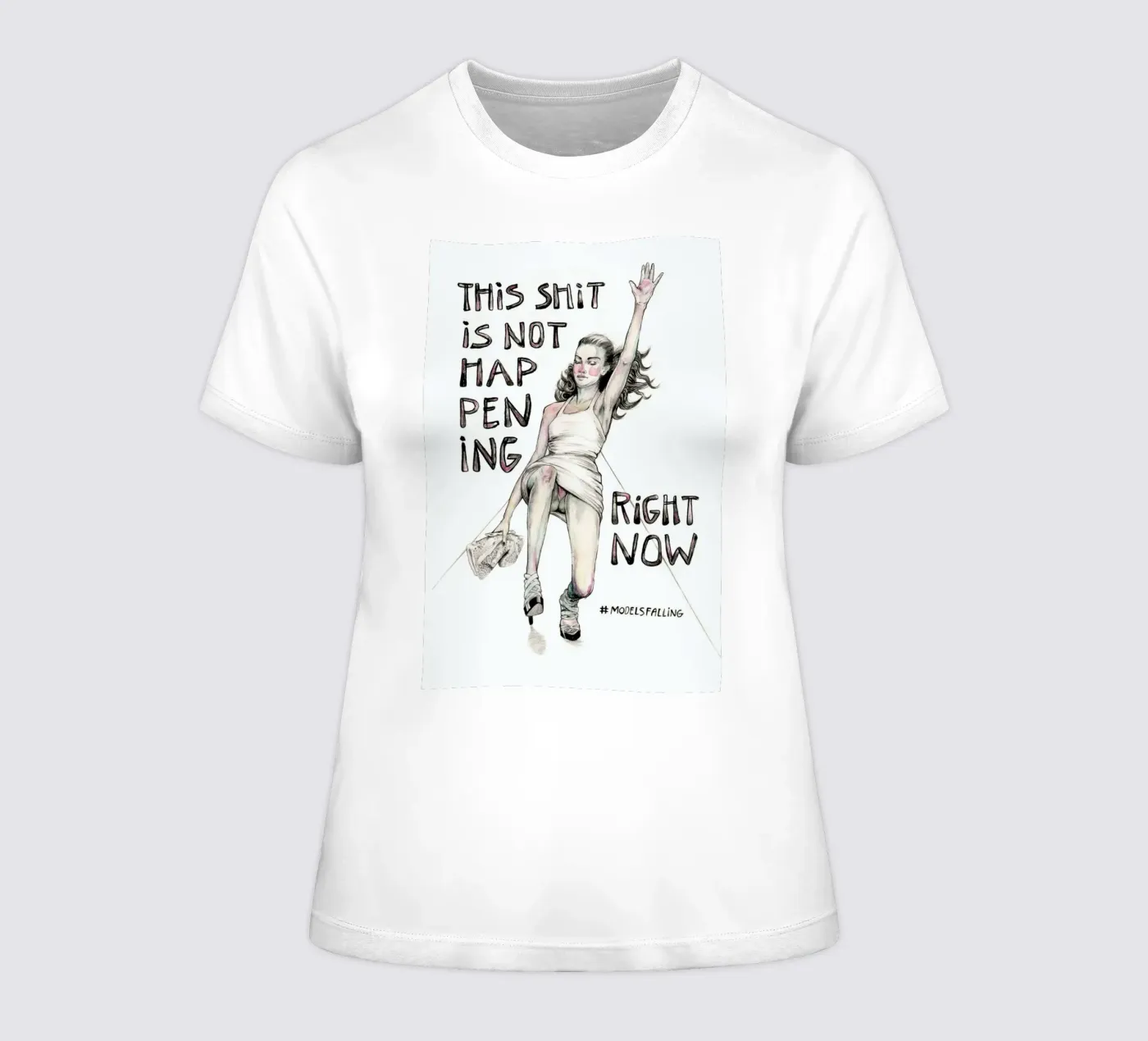 Models Falling 1 t-shirt da donna da Meegan Barnes