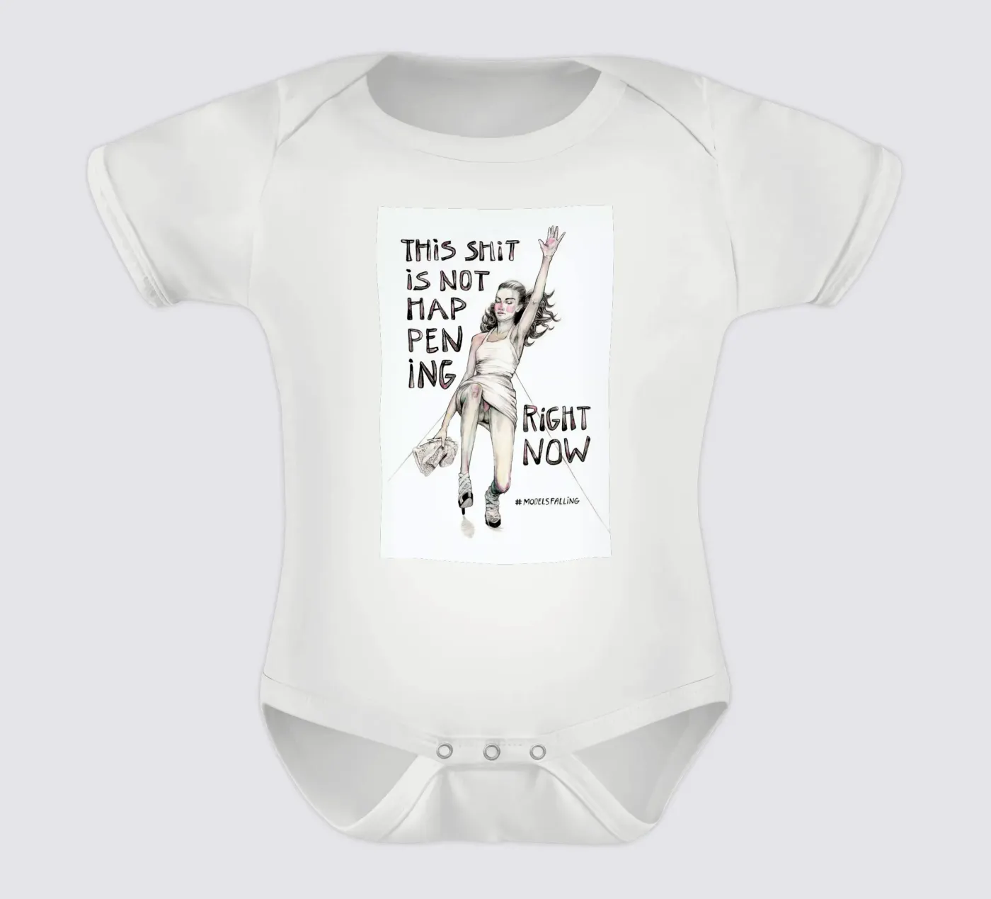 Models Falling 1 body neonato maniche corte da Meegan Barnes